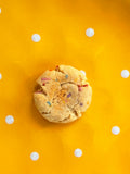 Birthday Cake cookie with rainbow sprinkles